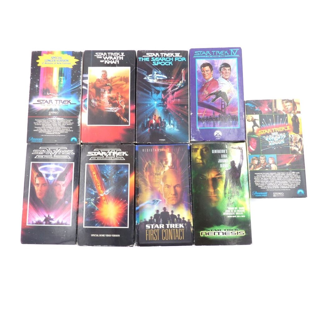 Star Trek VHS 1 2 3 4 5 6 First Contact Nemesis lot of 9